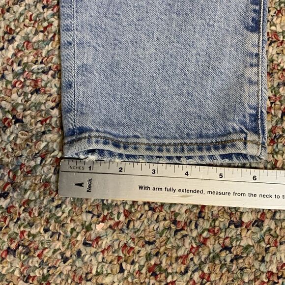 AGOLDE Toni Med-Light Wash Blue Mid-Rise Slim-Straight Leg Jeans Size 28 - Picture 12 of 14